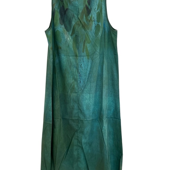 Just Fashion Now Sleeveless V-Neck Sheath / Slip Dress, Green - Picture 2 of 3